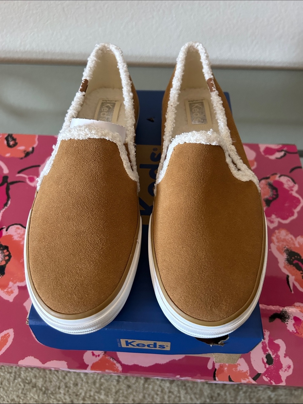 Keds Double Decker Suede with Shearling Sz 9 NIB!